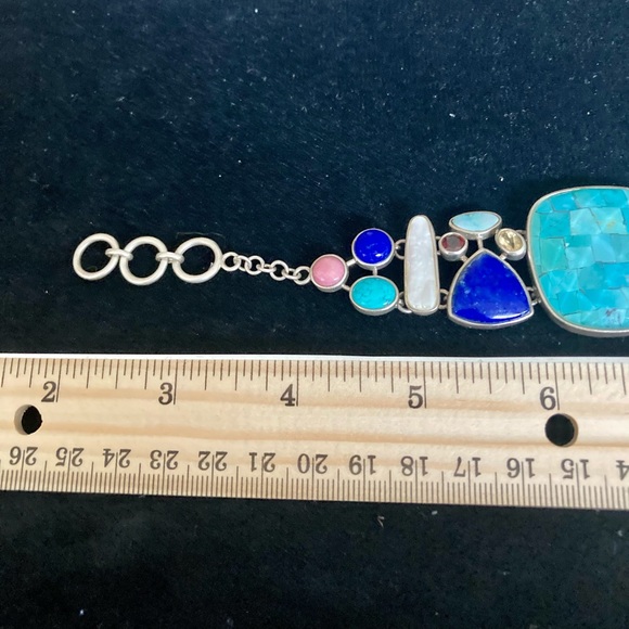 Sterling & Lapis Bracelet - Picture 11 of 13